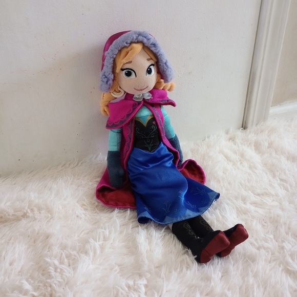 DISNEY Frozen Anna Doll Authentic Original Doll Winter Outfit Disney Store - 21" - Picture 5 of 9
